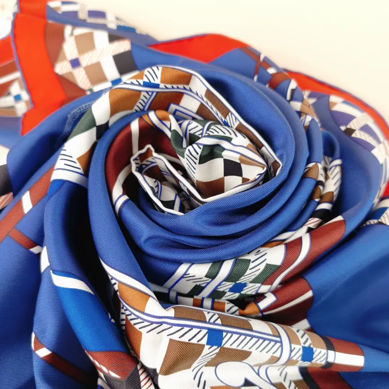Hermès Blue Red Silk 88*88 — cover view 3 of 9