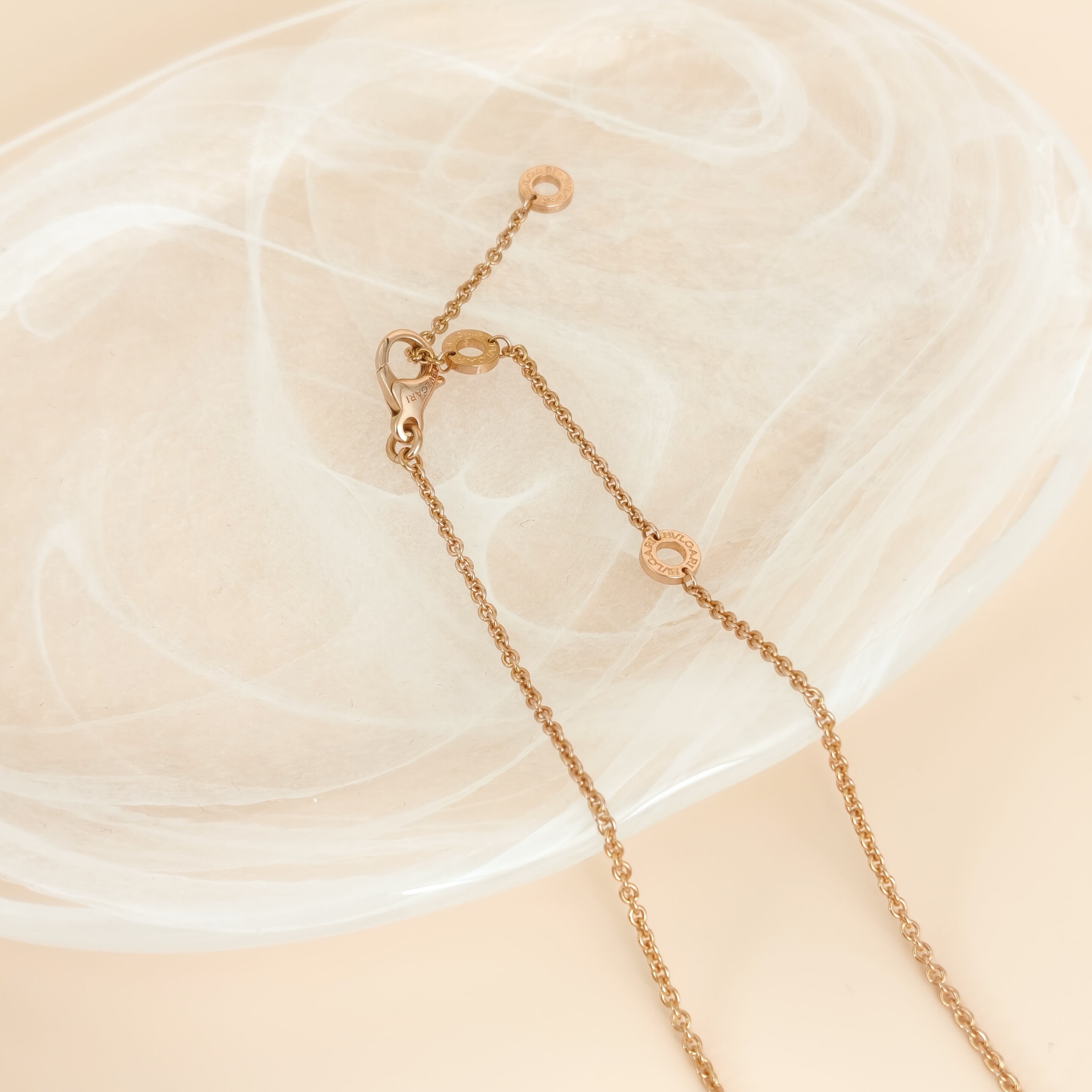 Bvlgari Necklace B.zero1Collection Pavé Diamond Rose Gold Diamond18KR ose Gold15㎜ 38-45㎝ — cover view 5 of 9