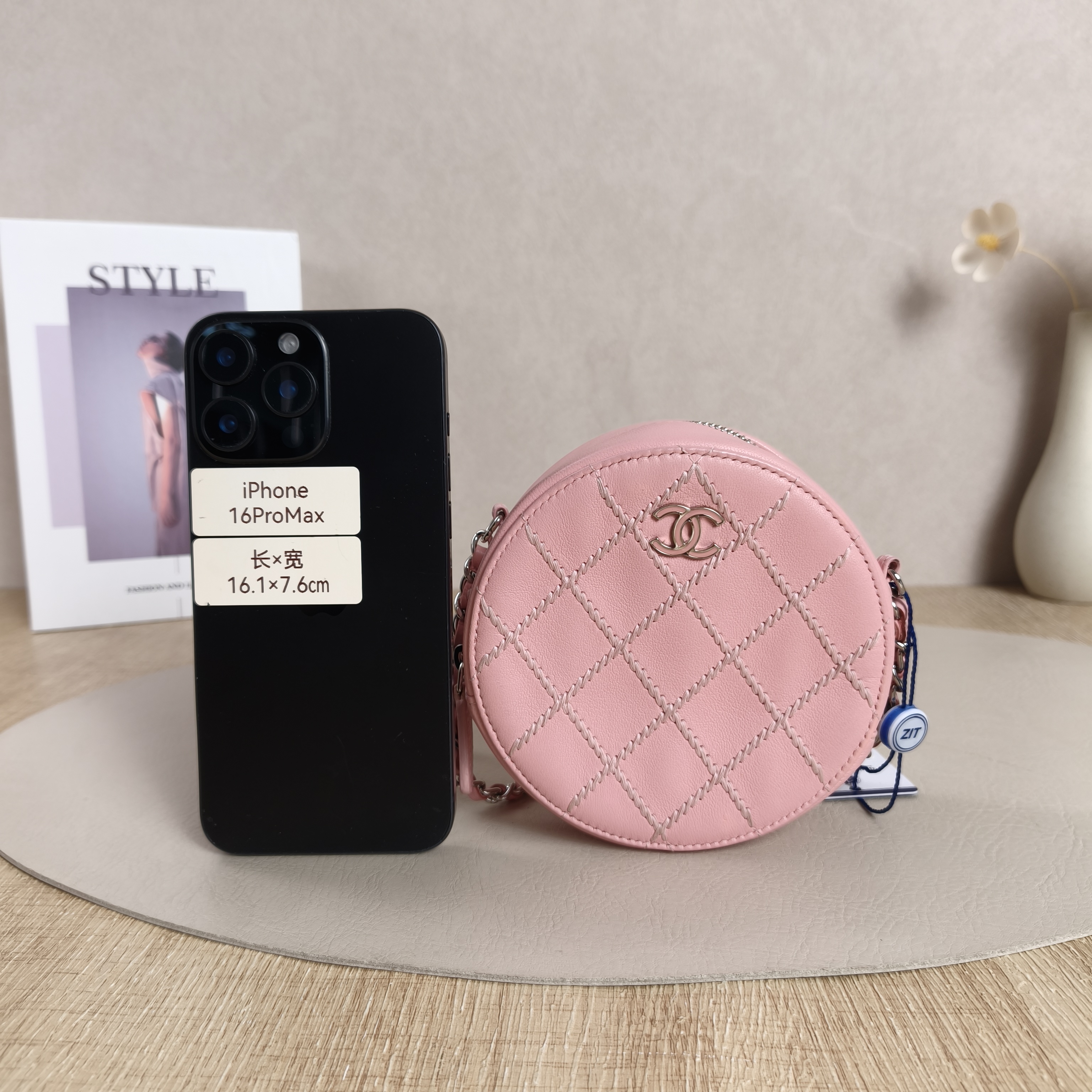 Chanel Crossbody Bag Crossbody Bag Pink Calfskin One Size12 × 5.5 × 12 cm — cover view 12 of 12
