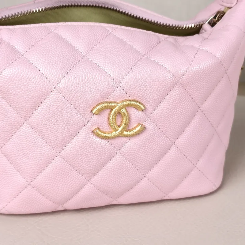 Chanel Crossbody Bag Gold-Tone Hardware Pink Grained Calfskin One Size21.5 × 7.5 × 19 cm — detail view 1 of 13