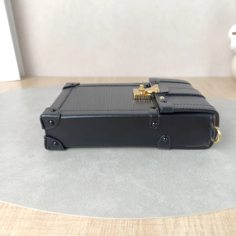 Louis Vuitton Crossbody Bag Trunk Vertical Chain Bag Black Epi Embossed Calfskinmini11 × 3.5 × 17.5 cm — detail view 1 of 10