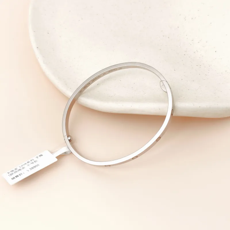 CARTIER Bangle Love Collection Bangle White Gold 18KW hite Gold Small Edition 3.6 ,17 — cover view 3 of 9