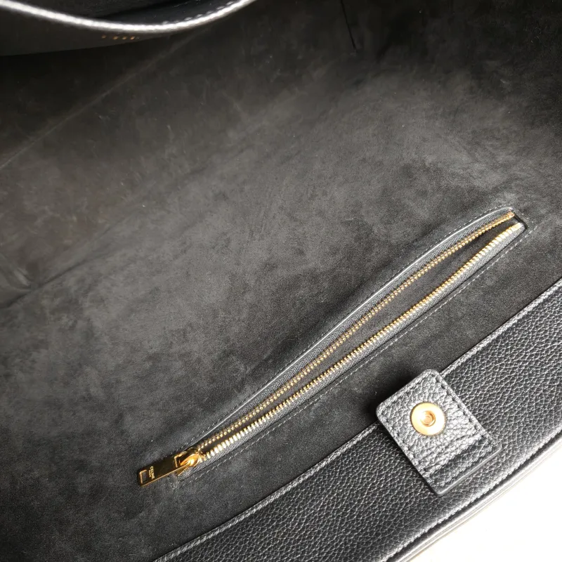 CELINE Shoulder Bag Cabas Anais Tote Bag Black Calfskin Small28 × 12 × 24 cm — detail view 4 of 12