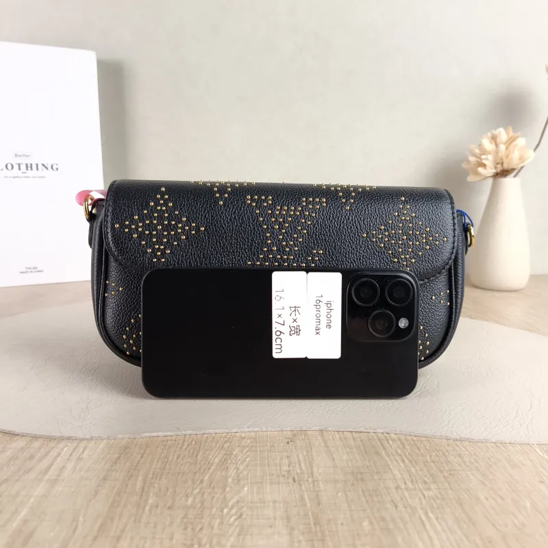 Louis Vuitton Crossbody Bag IVY Black Monogram Empreinte Embossed Calfskin Small 23.5 × 4.3 × 12 cm — cover view 2 of 5