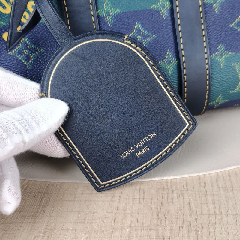 Louis Vuitton Crossbody Bag Keepall 25 Green Blue Monogram PVC Medium 25 × 11 × 15 cm — detail view 3 of 11
