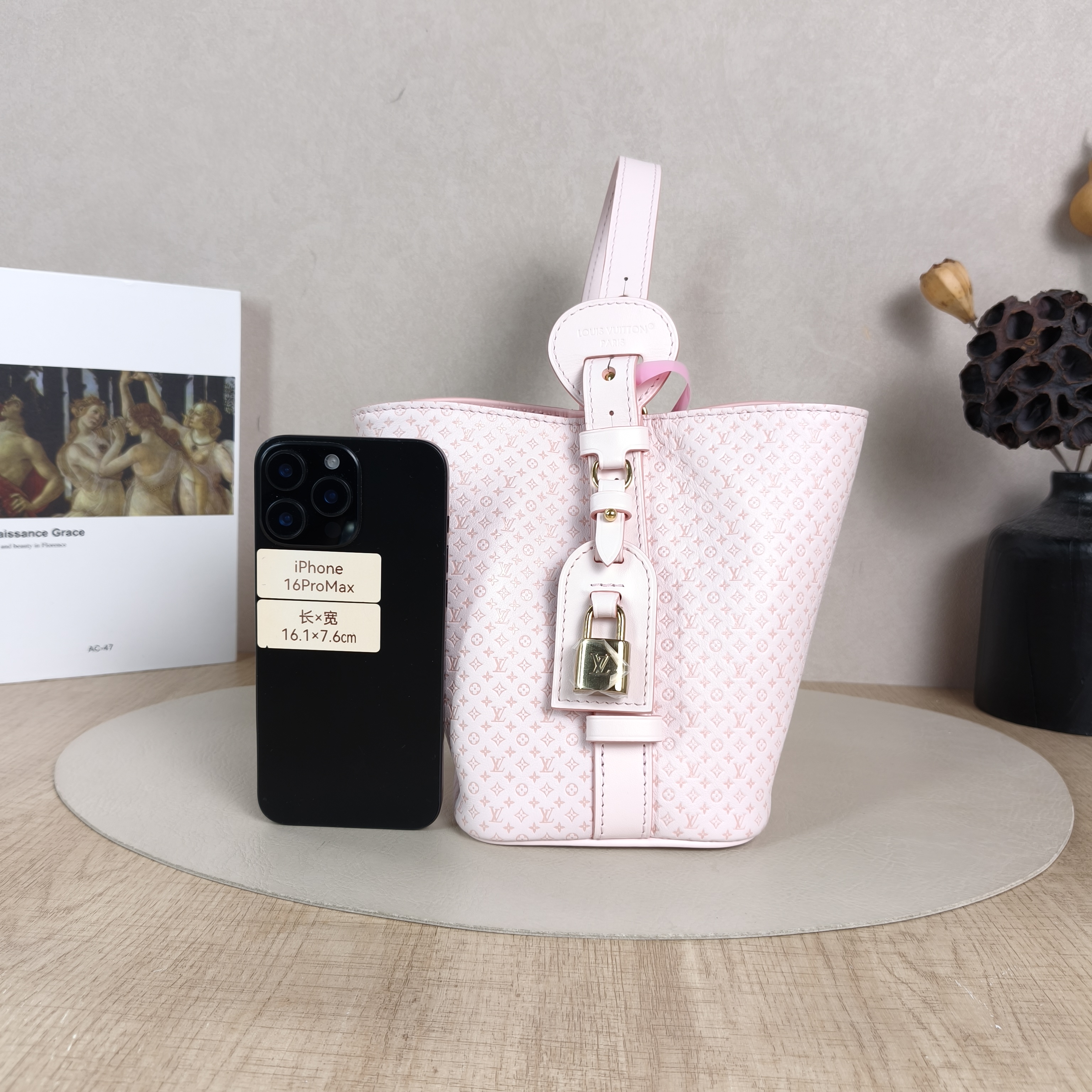 Louis Vuitton Top Handle Bag ALL IN BB Pink Calfskin BB16 × 12 × 18 cm — cover view 5 of 6