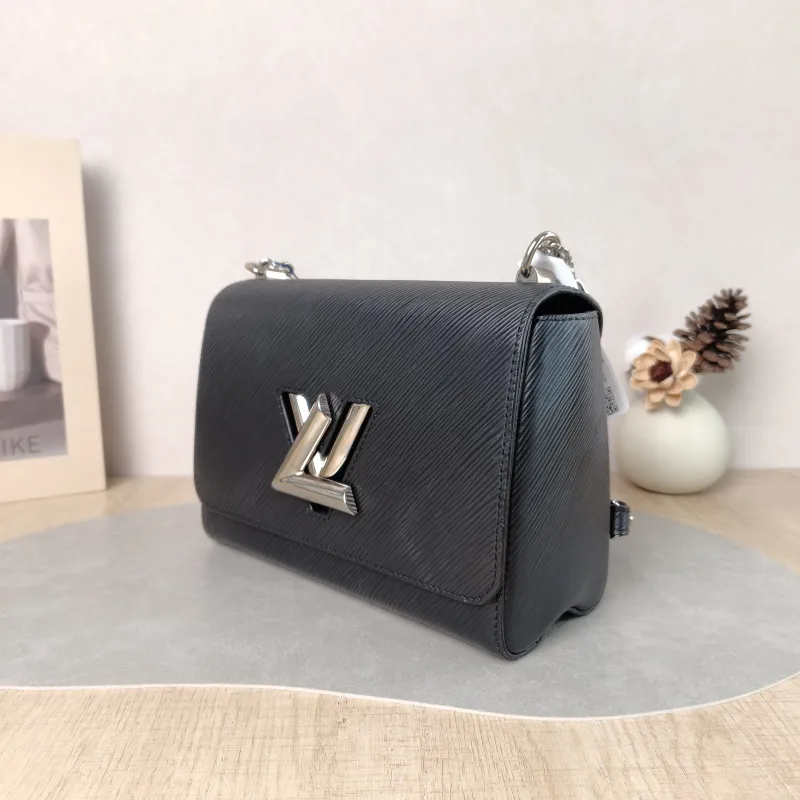 Louis Vuitton Crossbody Bag Twist Black Epi Embossed Calfskin Medium 23 × 9.5 × 17 cm — cover view 3 of 5