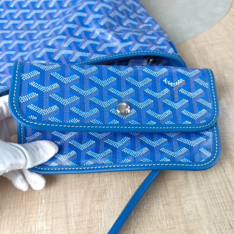 GOYARD Shoulder Bag Boheme Hobo​Blue PVC Small43 × 14 × 27 cm — detail view 12 of 15