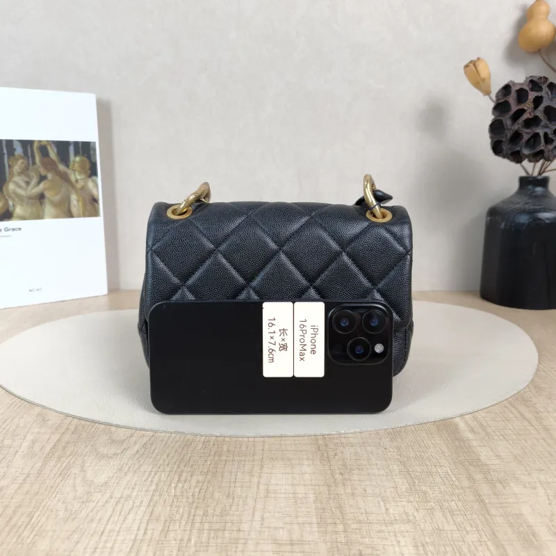Chanel Shoulder Bag24p Shoulder Bag Black Grained Calfskinmini19 × 5.5 × 14 cm — cover view 5 of 5