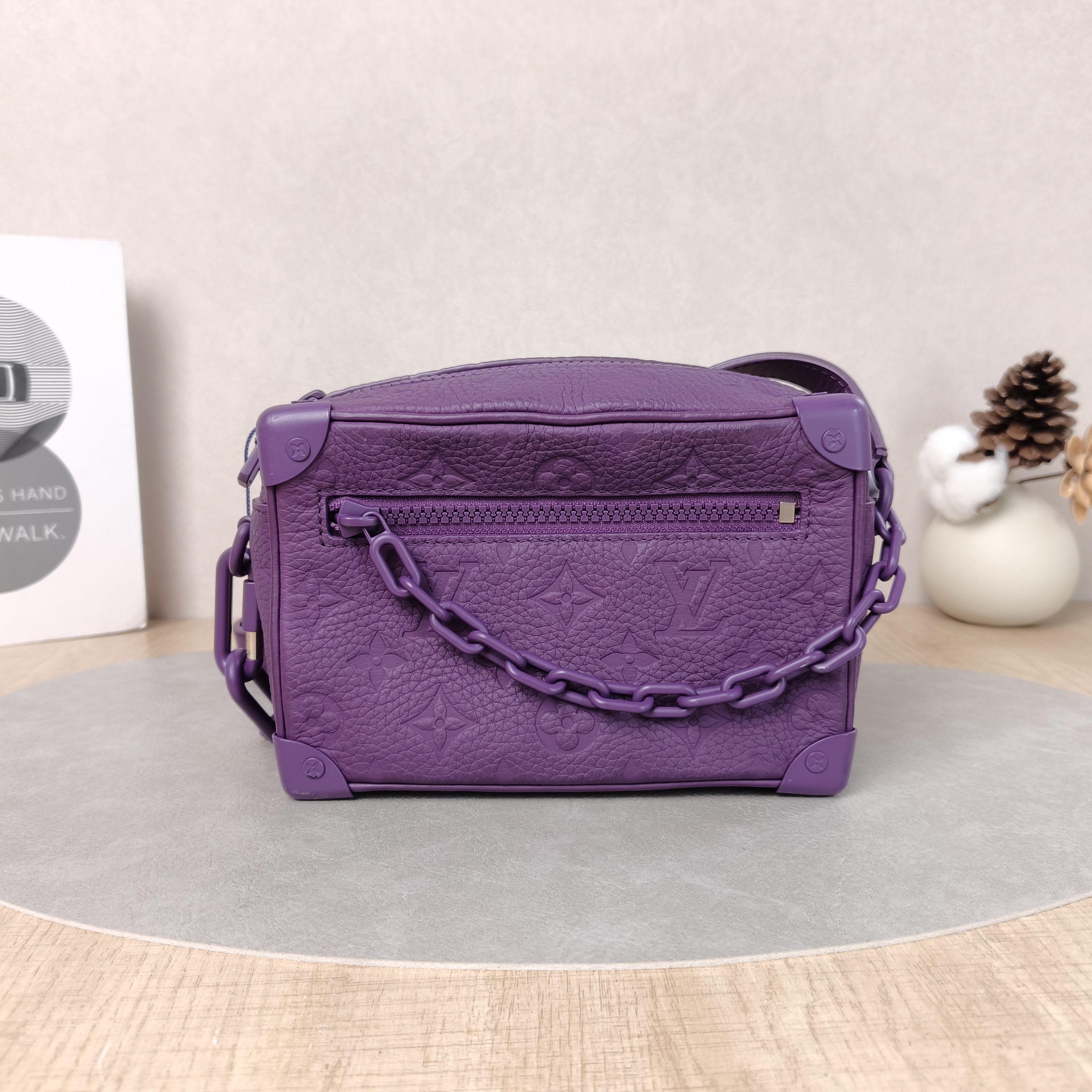 Louis Vuitton Crossbody Bag SOFT TRUNK Box Calfskinmini 18.5 × 8 × 13 cm