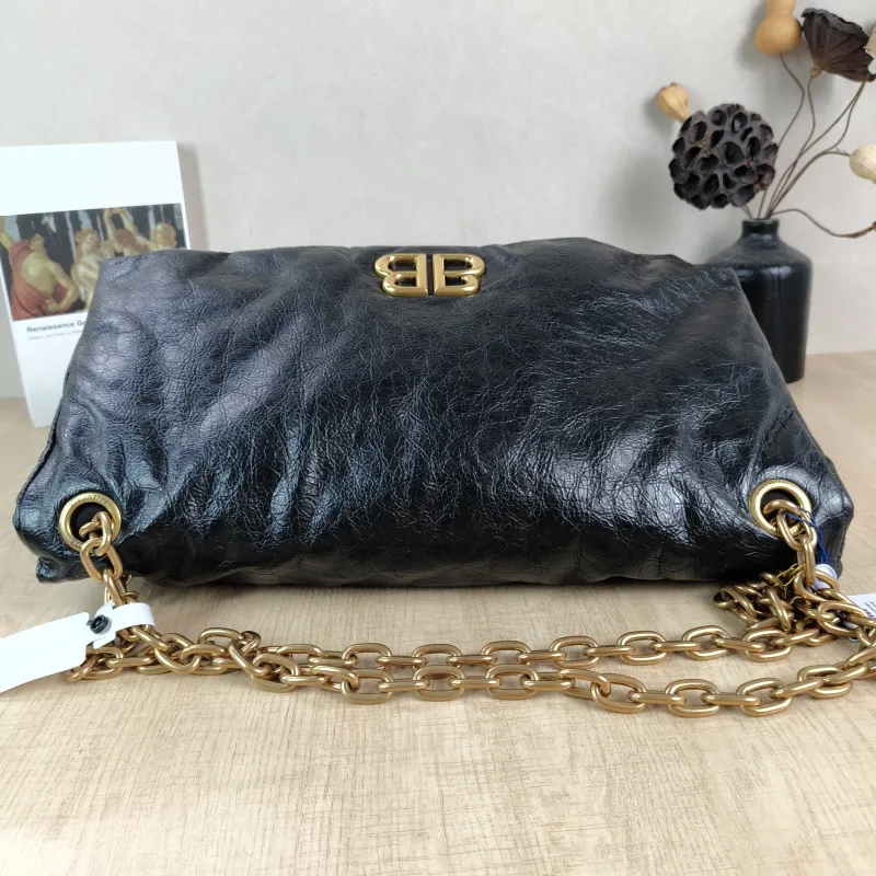 BALENCIAGA Shoulder Bag MONACO Chain Bag Black Calfskin Large43 × 15 × 33 cm — detail view 13 of 13