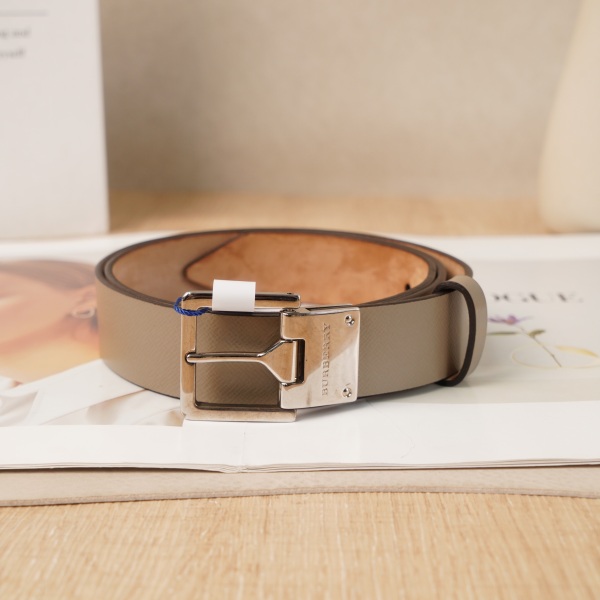 BURBERRY Belt Belt Grey Calfskin One Size100