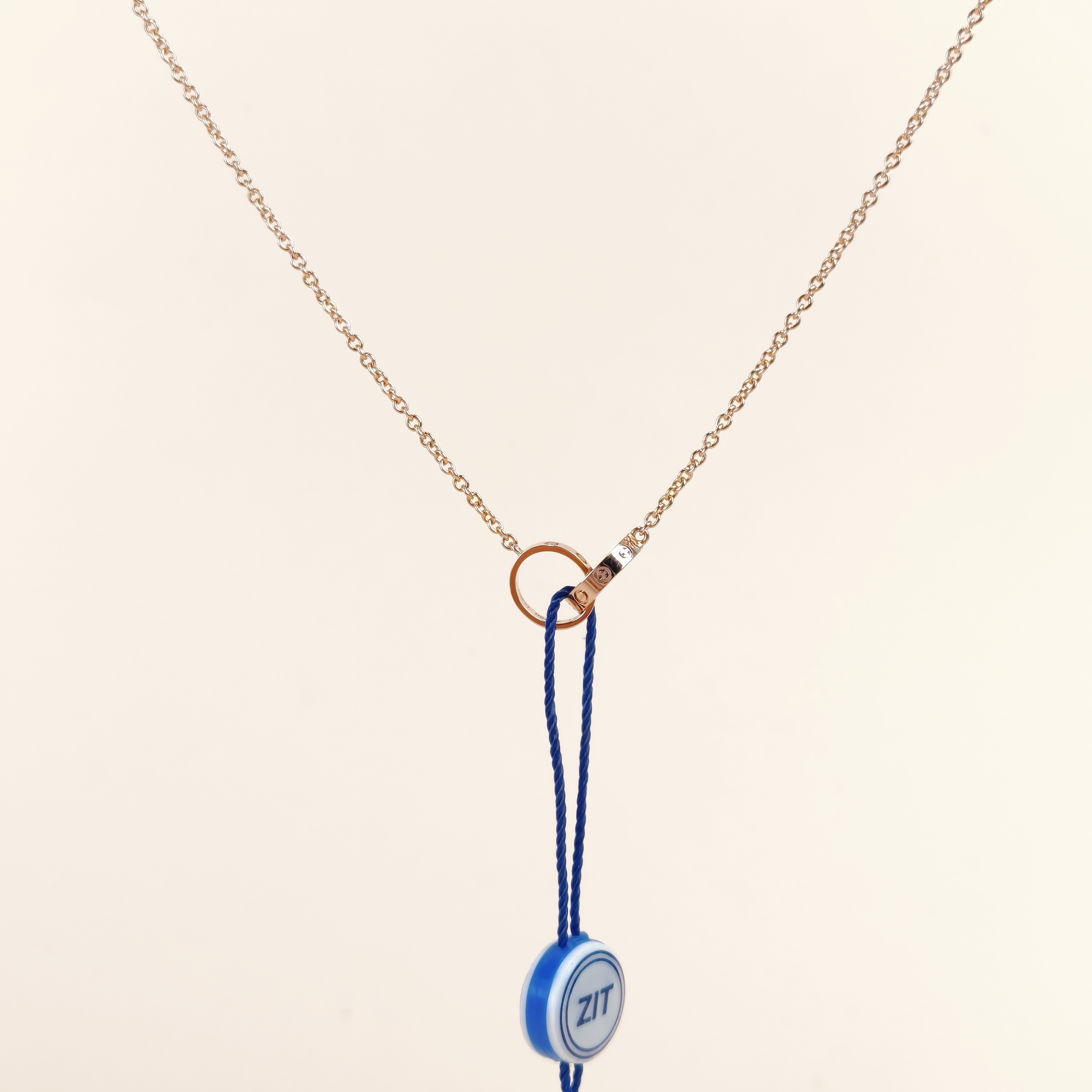 CARTIER Necklace Love Collection Pendant Rose Gold 18KR ose Gold One Size42.5cm