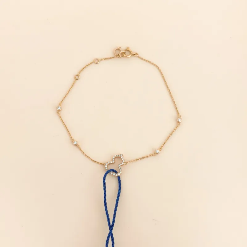 Qeelin Bracelet Wulu Collection Bracelet Rose Gold Diamond18KR ose Gold One Size 18cm
