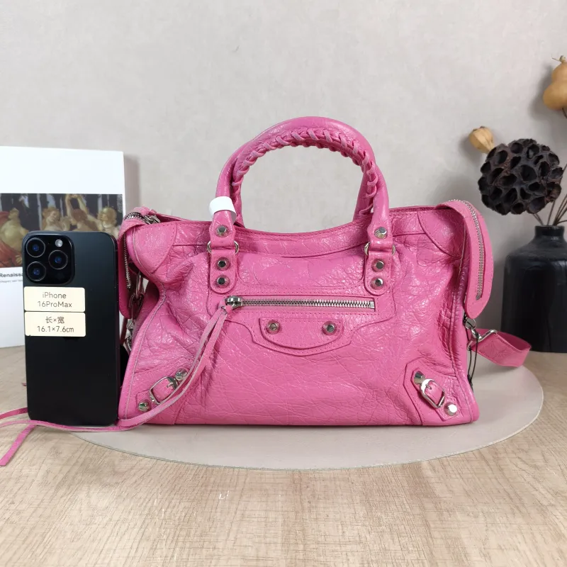 BALENCIAGA Crossbody Bag Classic City Red Waxed Leather Small30 × 10 × 21 cm — cover view 4 of 5