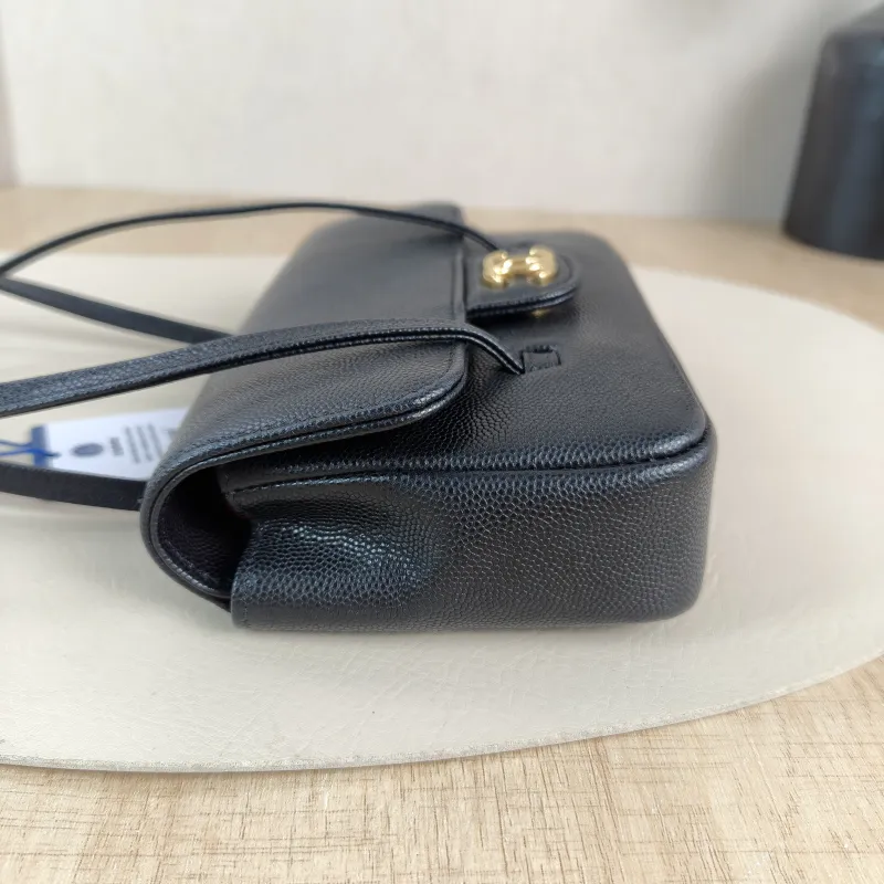 Chanel Crossbody Bag preppy coco Black Grained Calfskin Mini 17 × 5 × 11.5 cm — detail view 12 of 13