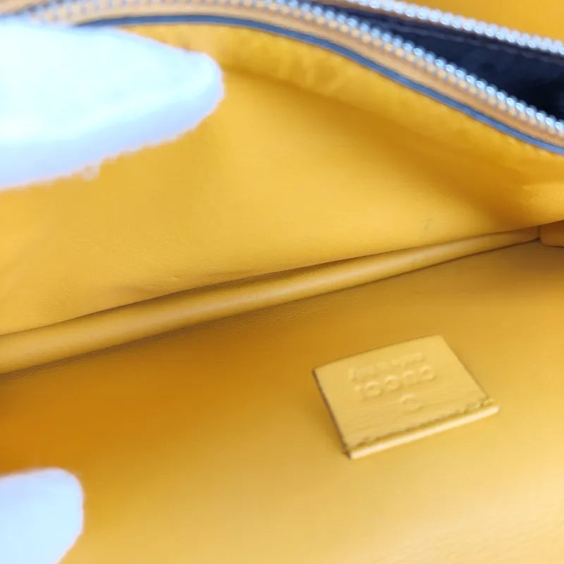 GUCCI Crossbody Bag Dionysus Yellow Suede Medium 28 × 9 × 17 cm — detail view 7 of 13