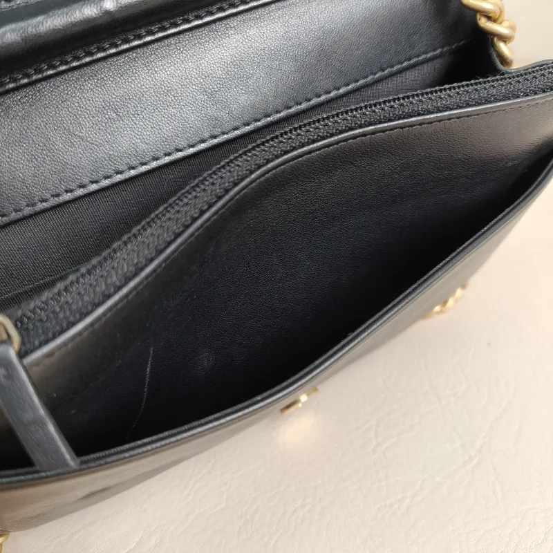 Chanel Crossbody Bag Le Boy​ WOC Black Lambskinmini19.2 × 3.5 × 12.3 cm — detail view 6 of 11
