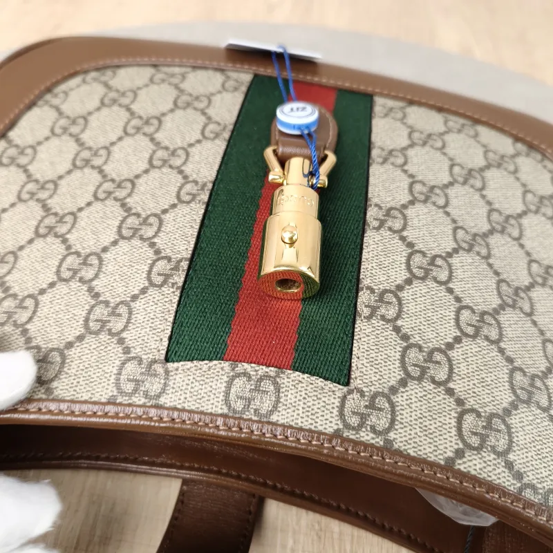 GUCCI Shoulder Bag Jackie 1961Collection Monogram PVC Medium 27.5 × 4 × 19 cm — detail view 7 of 14