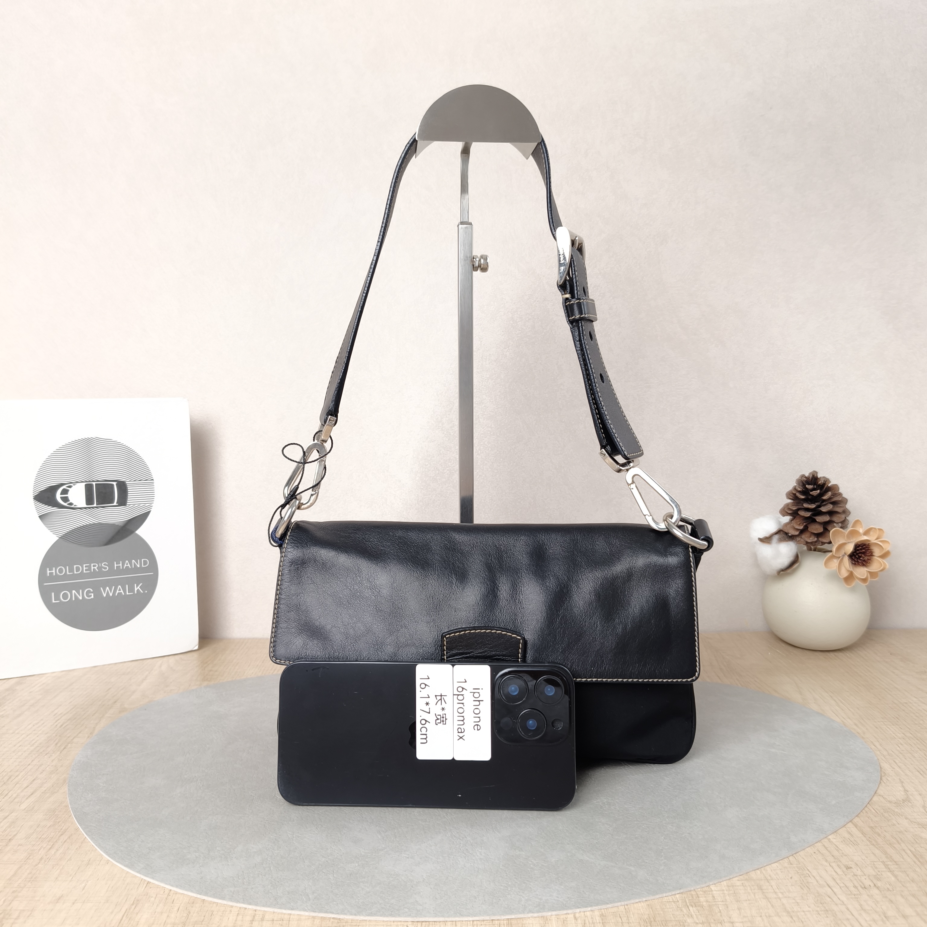 PRADA Shoulder Bag Hobo Shoulder Bag Black Nylon One Size26 × 5 × 15 cm — cover view 4 of 5