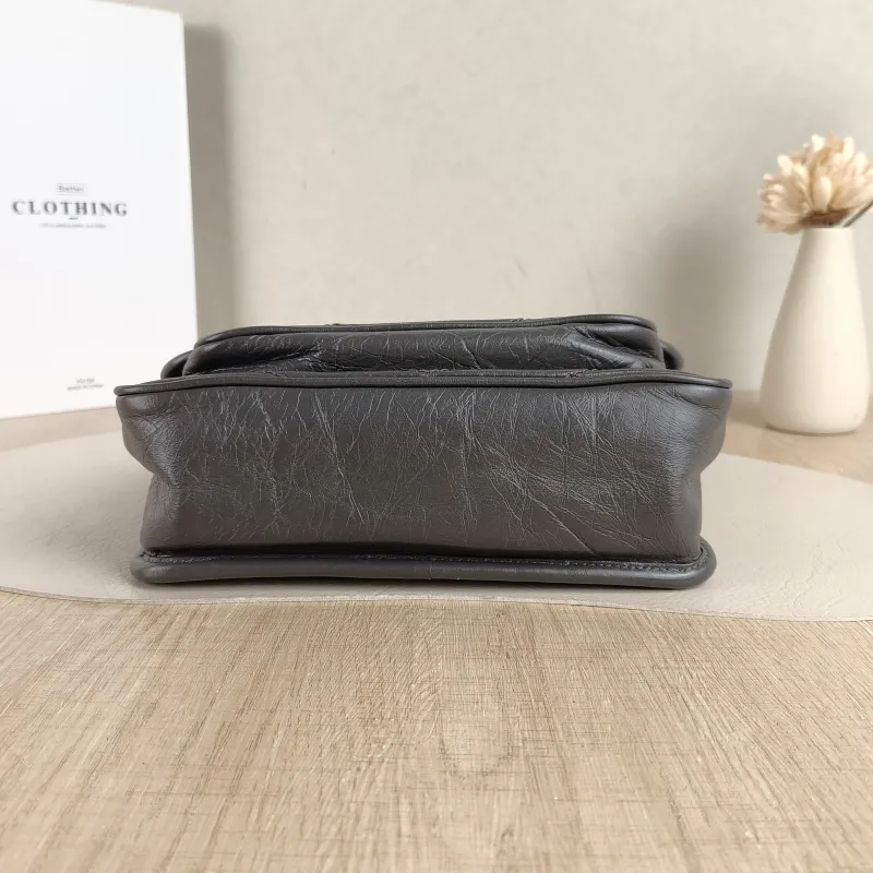 SAINT LAURENT Crossbody Bag Niki D Dark Grey Waxed Leather Calfskin Small21 × 7.5 × 16 cm — cover view 2 of 5