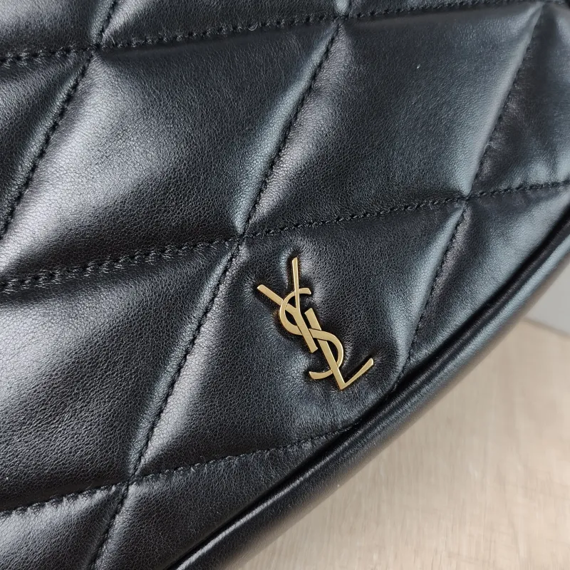 SAINT LAURENT Shoulder Bag Black Lambskin One Size 20 × 3 × 21 cm — detail view 8 of 13