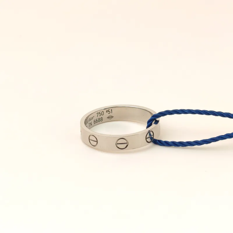 CARTIER Ring LOVE Ring 18KW hite Gold Silver18KW hite Gold Small 3.6 51