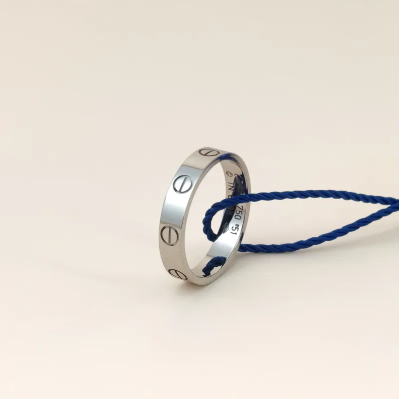 CARTIER Ring LOVE Ring 18KW hite Gold Silver18KW hite Gold Small 3.6 51 — cover view 4 of 8