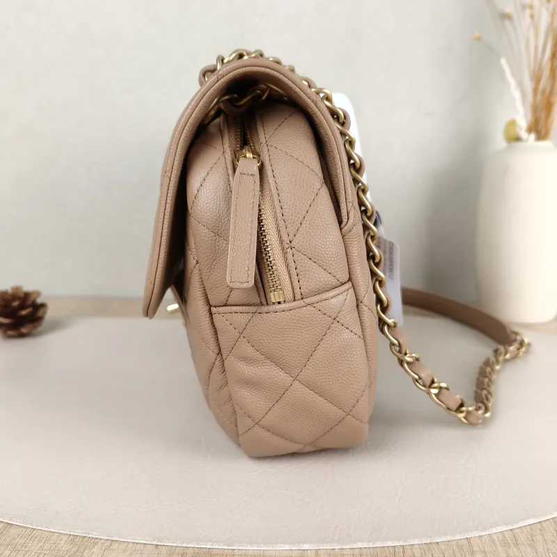Chanel Crossbody Bagcf Collection Crossbody Bag Taupe Calfskin One Size26 × 6 × 17 cm — detail view 7 of 13
