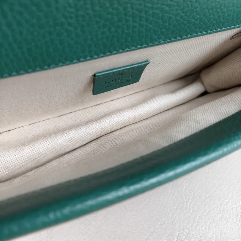 GUCCI Shoulder Bag Dionysus Green Calfskin Small 25 × 7 × 13.5 cm — detail view 10 of 11