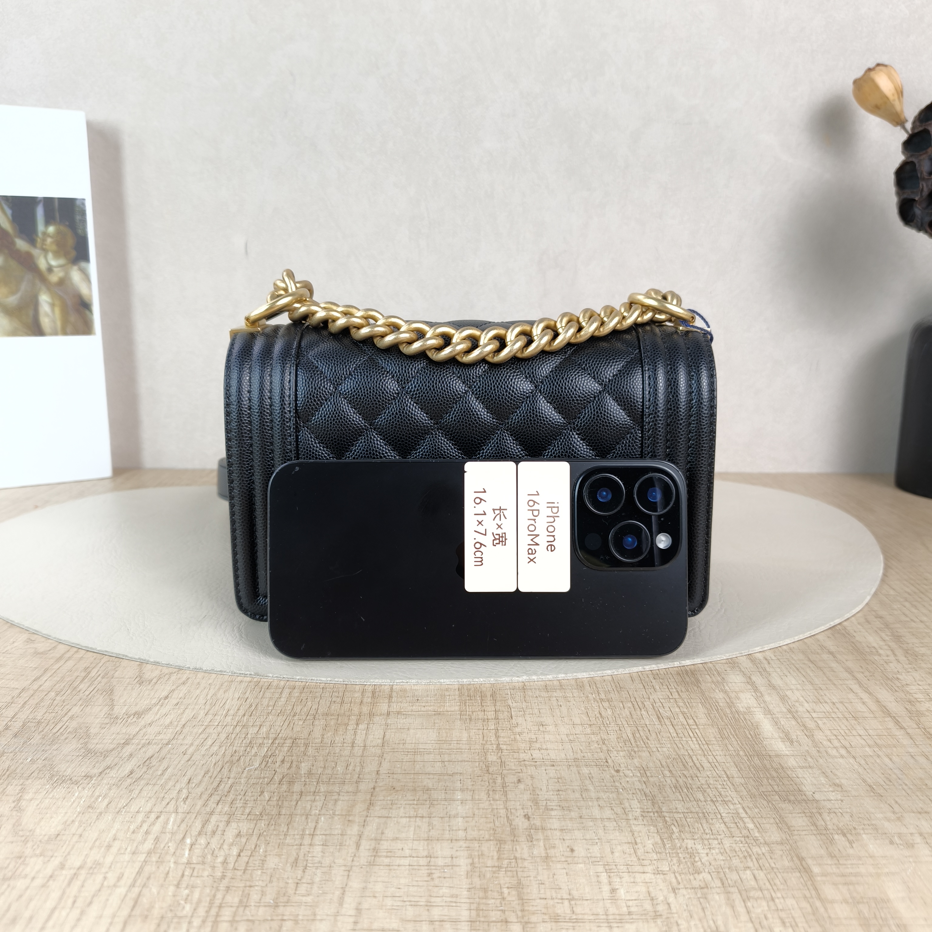 Chanel Crossbody Bag Le BoyBlack Grained Calfskin Small20.5 × 8.5 × 12 cm — cover view 2 of 5