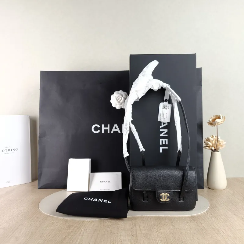 Chanel Crossbody Bag26p preppy coco Black Grained Calfskinmini17 × 5 × 11.5 cm — cover view 5 of 6