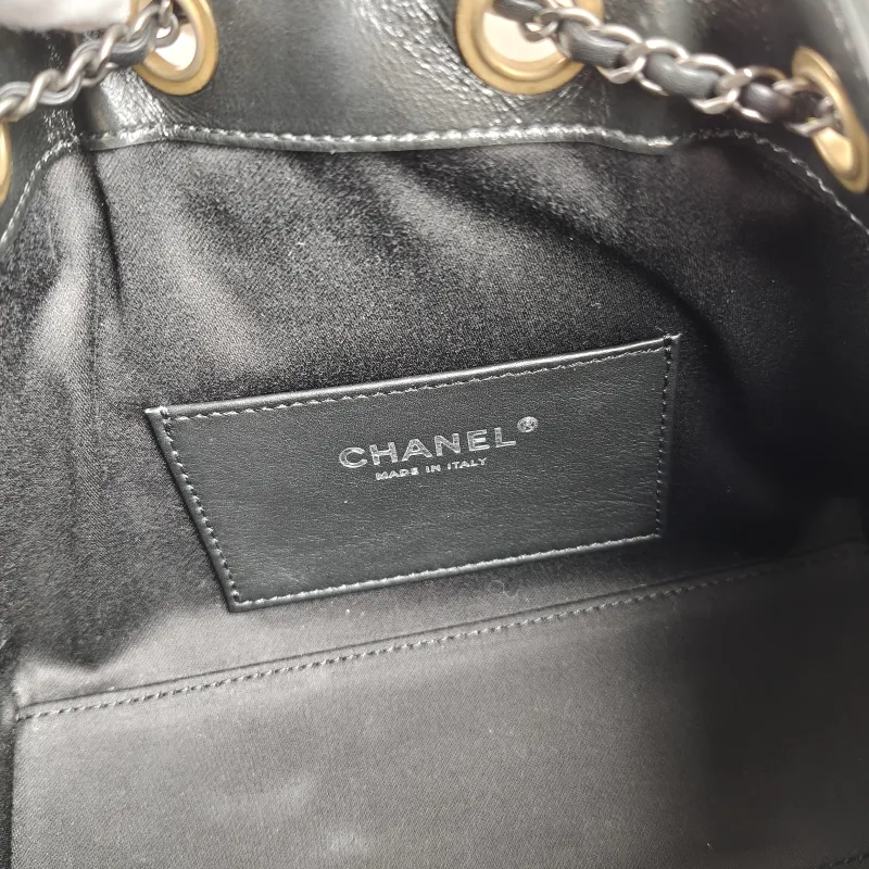 Chanel Shoulder Bag 25Bag Black Waxed Leather Calfskin Mini 20 × 12.5 × 22 cm — detail view 8 of 13