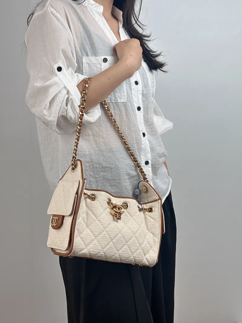 Chanel Crossbody Bag 25Bag Brown Mini 20 × 12.5 × 22 cm — on-model view 2 of 2