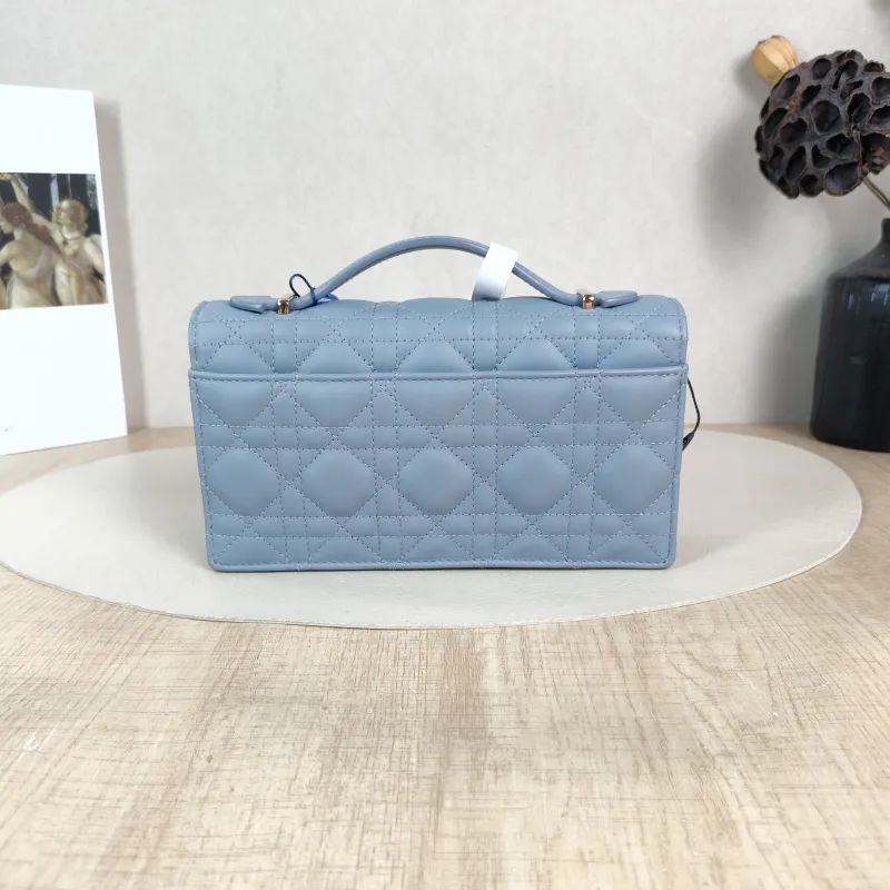 DIOR Shoulder Bag My Chain Bag Blue Lambskin 21 × 4 × 11.5 cm — cover view 5 of 6