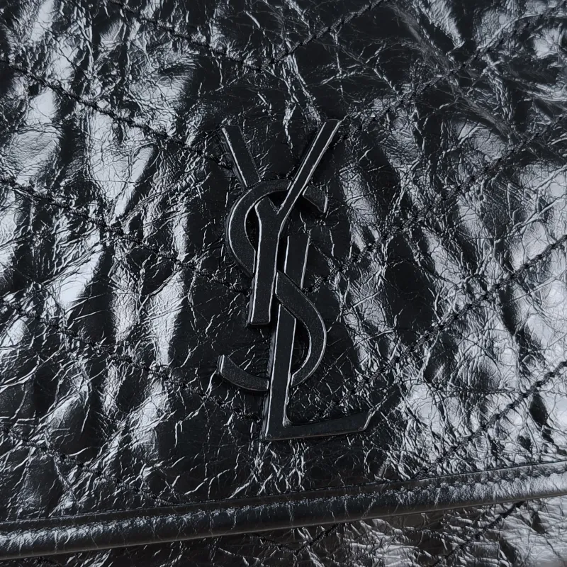 SAINT LAURENT Crossbody Bag Niki D Waxed Leather Calfskin Medium 28 × 8.5 × 20 cm — detail view 12 of 14