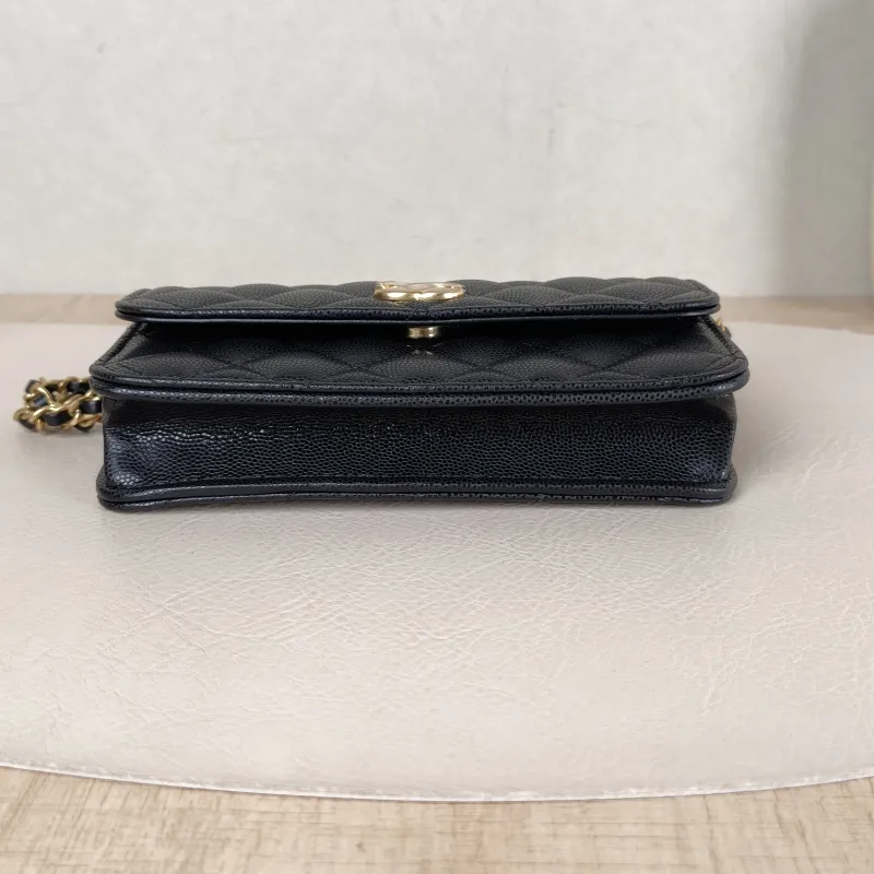 Chanel Crossbody Bag Black Grained Calfskin 17 × 4 × 9 cm — cover view 3 of 6