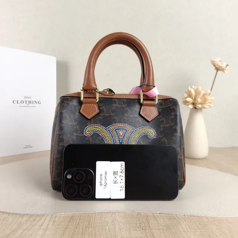 CELINE Crossbody Bag Embroidered Monogram PVC Small 19.5 × 7 × 14 cm — cover view 5 of 5