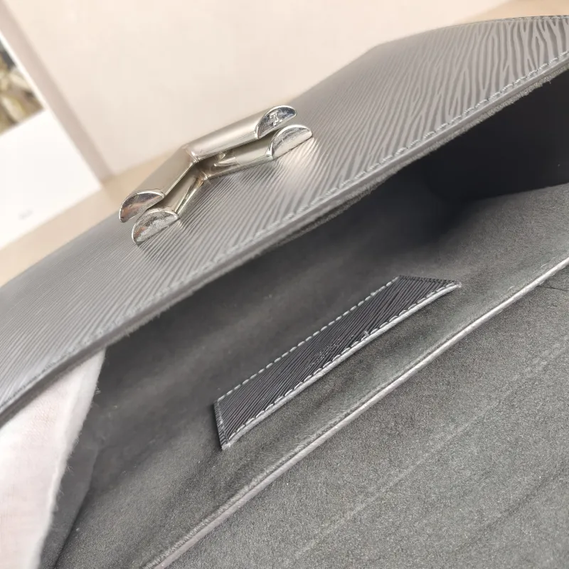 Louis Vuitton Crossbody Bag Twist Grey Calfskin Medium 23 × 9.5 × 17 cm — detail view 11 of 12