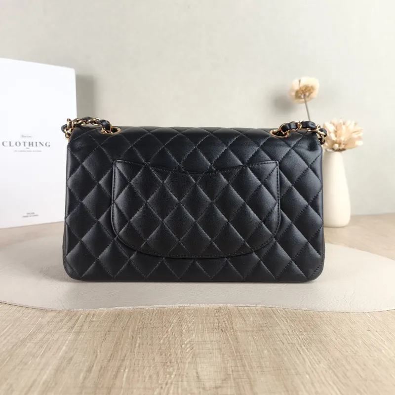 Chanel Crossbody Bag Classic Flap CF Black Lambskin Medium 25.5 × 6.5 × 15.5 cm — cover view 6 of 6