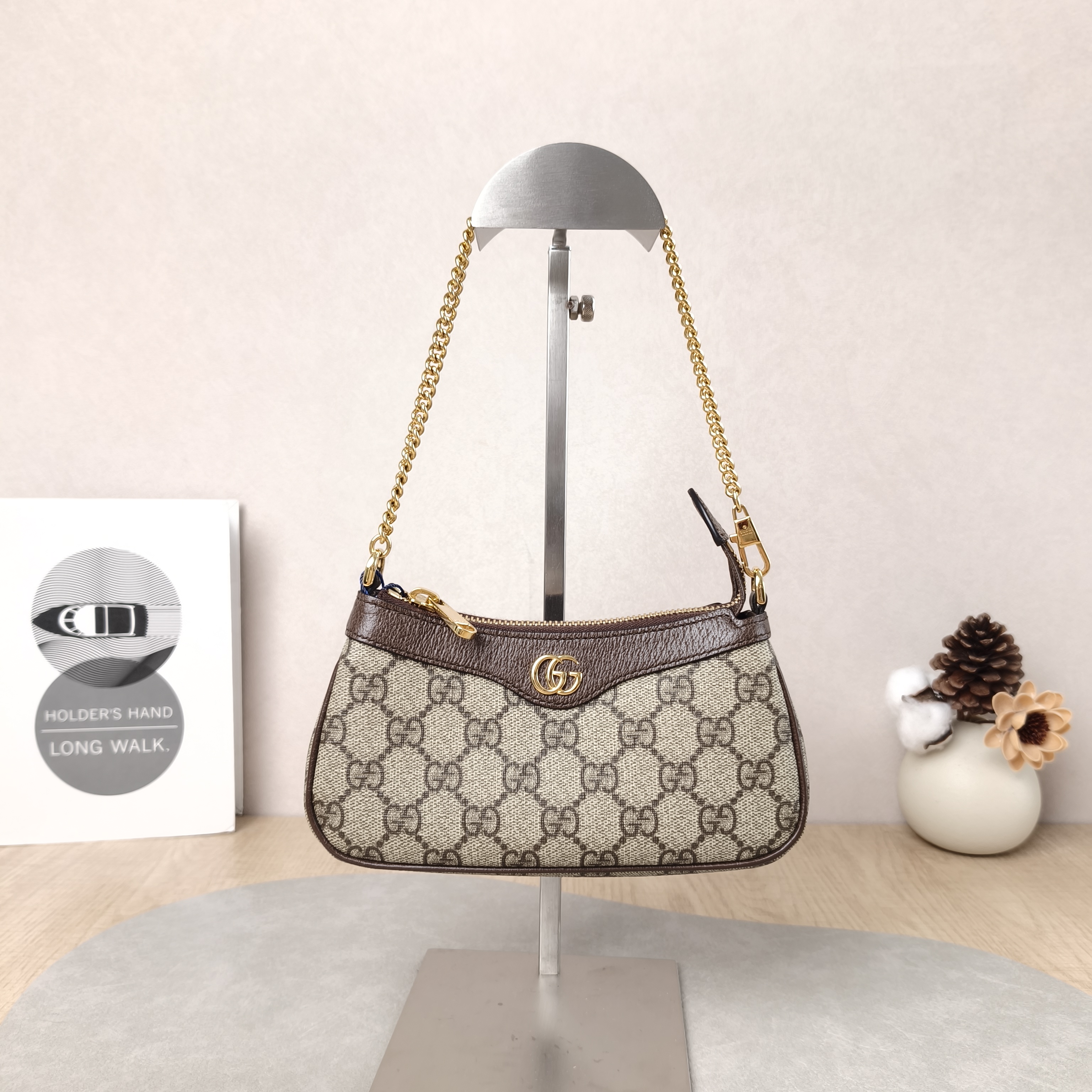GUCCI Shoulder Bagophidia Monogram PV Cmini19 × 3 × 10 cm