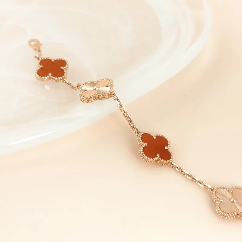 Van Cleef & Arpels Bracelet Alhambra Alhambra Collection Five-Motif Bracelet 18KR ose Gold Vintage Small16cm 3cm — cover view 4 of 8