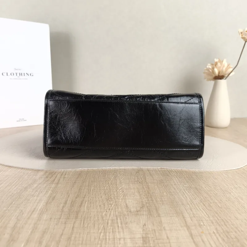 SAINT LAURENT Shoulder Bag Niki Shopping Tote Black Calfskin Small 25 × 10 × 19 cm — cover view 3 of 5