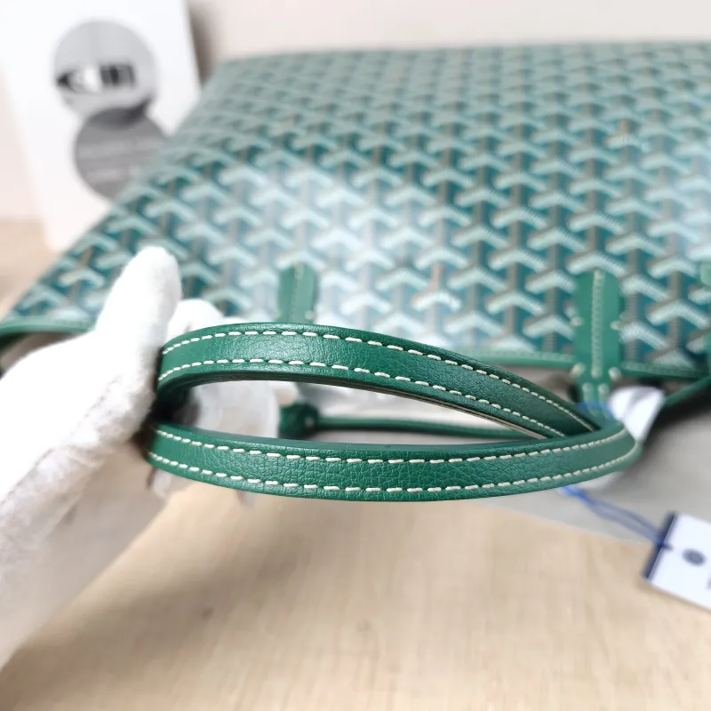 GOYARD Shoulder Bag Chien Gris Tote Bag Green PVC One Size 33.5 × 15 × 27 cm — detail view 12 of 13