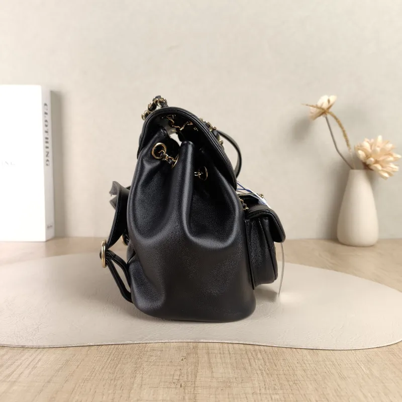 Chanel Backpack Duma Black Lambskin Small18 × 9.5 × 19 cm — detail view 8 of 13