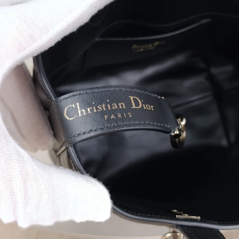 DIOR Shoulder Bag TOUJOURS Edition Black Calfskin Small 18.5 × 12 × 18.5 cm — detail view 6 of 10