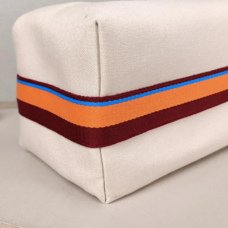 Hermès Top Handle Bag bride-a-brac Beige Canvas Large 25 × 15 × 21 cm — detail view 5 of 11