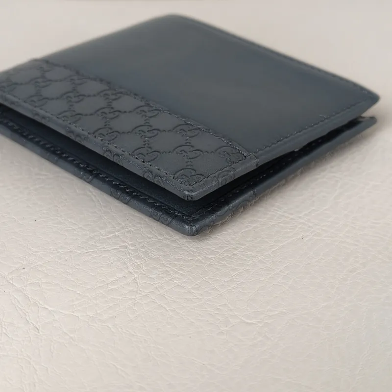 GUCCI Wallet Wallet Grey Calfskin One Size11 × 1 × 9 cm — detail view 11 of 12