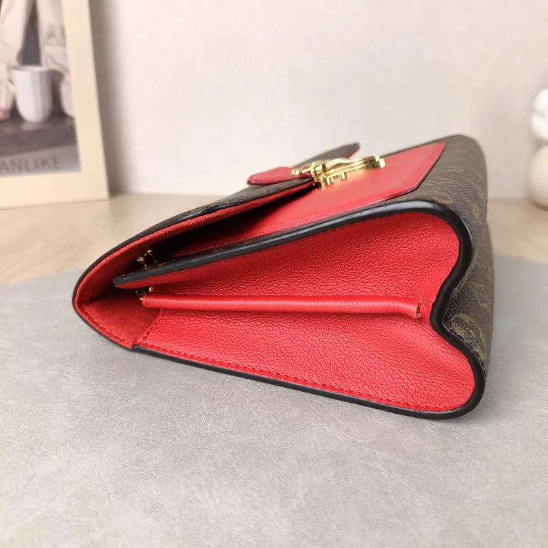 Louis Vuitton Crossbody Bag VICTOIRE Red PVC · Calfskin One Size 27 × 10 × 17 cm — detail view 1 of 13