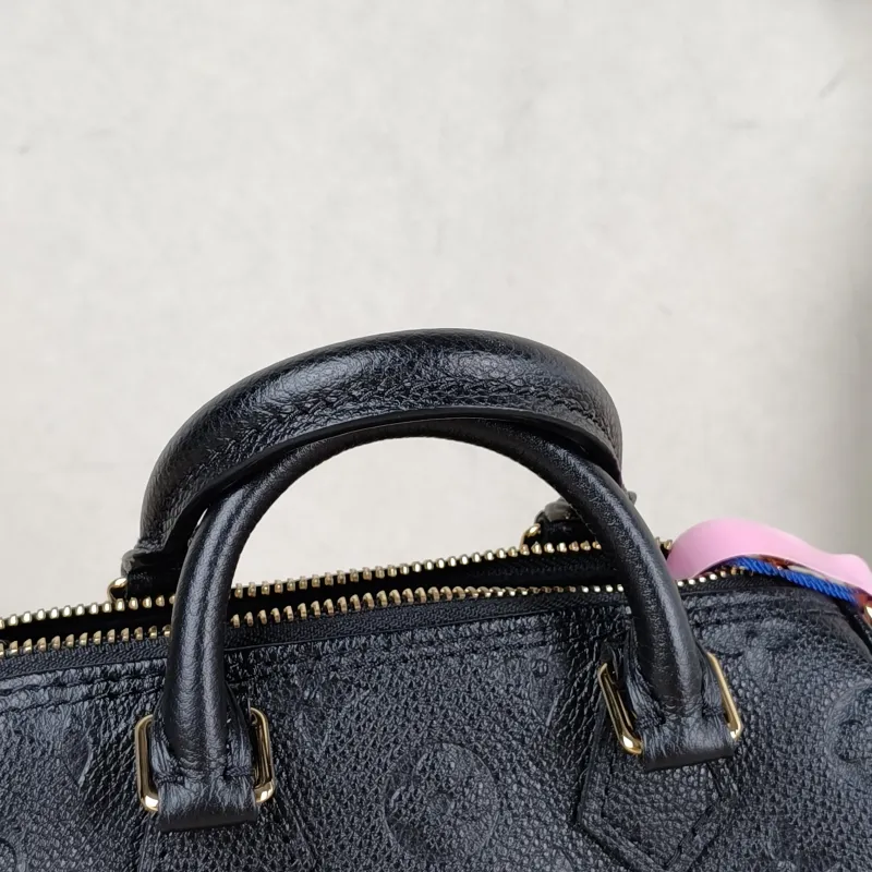 Louis Vuitton Crossbody Bag Speedy Nano Black Monogram Empreinte Embossed Calfskin nano 16 × 7.5 × 10 cm — detail view 8 of 9